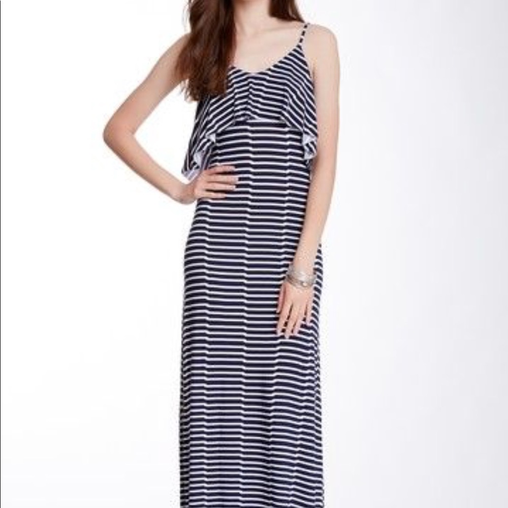 Tart XS striped backless maxi dress